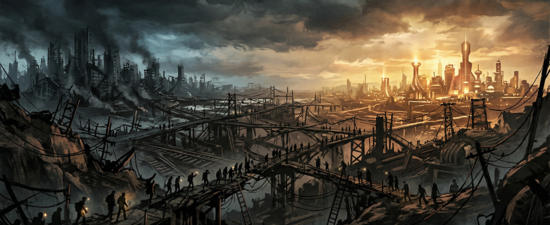 The Fight Over the Middle — AI, Robotics, and the Space Between Utopia and Collapse